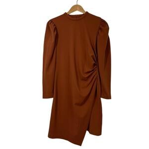 Clover and Sloane Women’s Size 6 Small Brown Long Sleeve Mini Sheath Dress